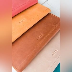 Able Debre Trifold Wallet in Brick Red NWT